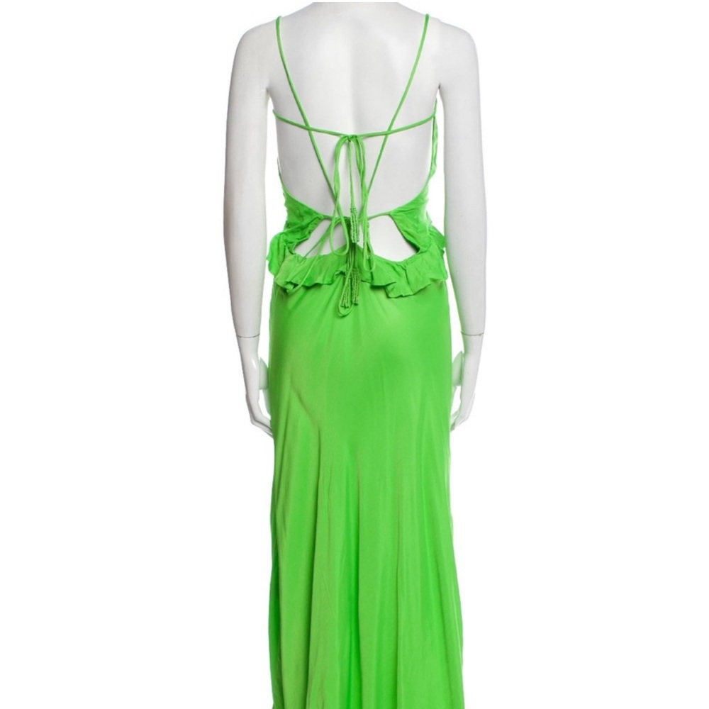 Farm Rio Lime Green Ruffle Midi Dress‎ sz S - Picture 8 of 12